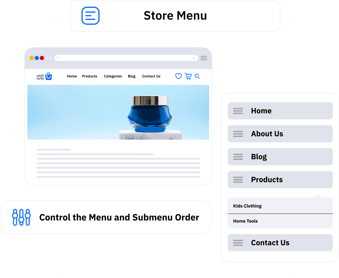 Full Control Over Your Store Menu
